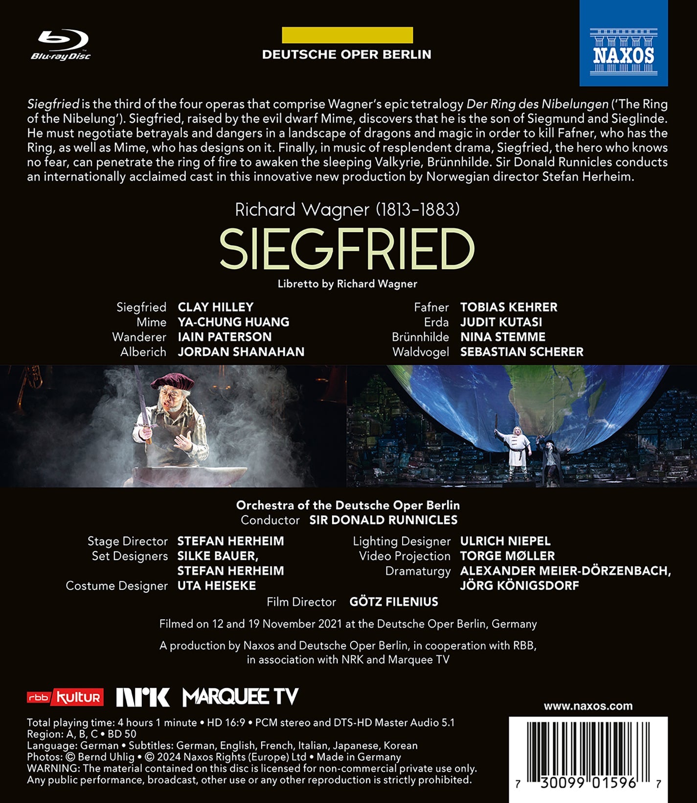 Wagner: Siegfried  Clay Hilley, Gotz Filenius, Iain Paterson, Jordan Shanahan, Nina Stemme, Orchestra Of The Deutsche