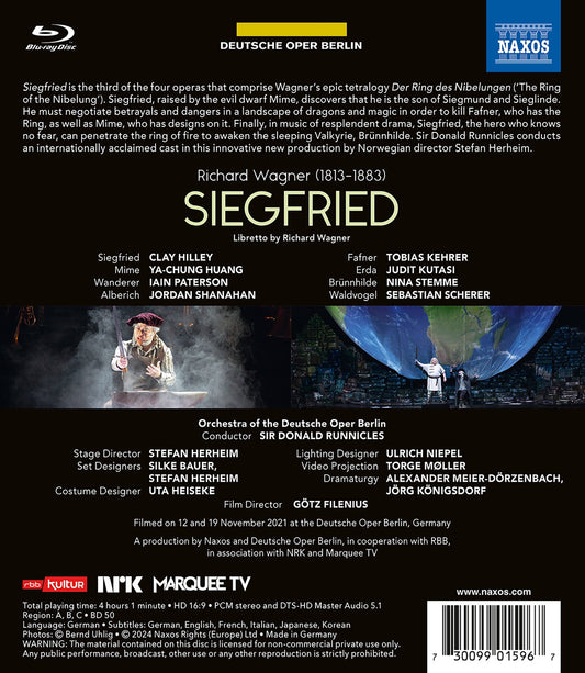 Wagner: Siegfried  Clay Hilley, Gotz Filenius, Iain Paterson, Jordan Shanahan, Nina Stemme, Orchestra Of The Deutsche