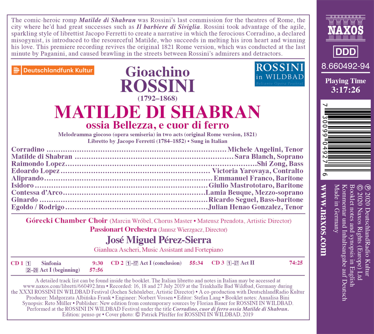 Rossini: Matilde Di Shabran (Original Version)