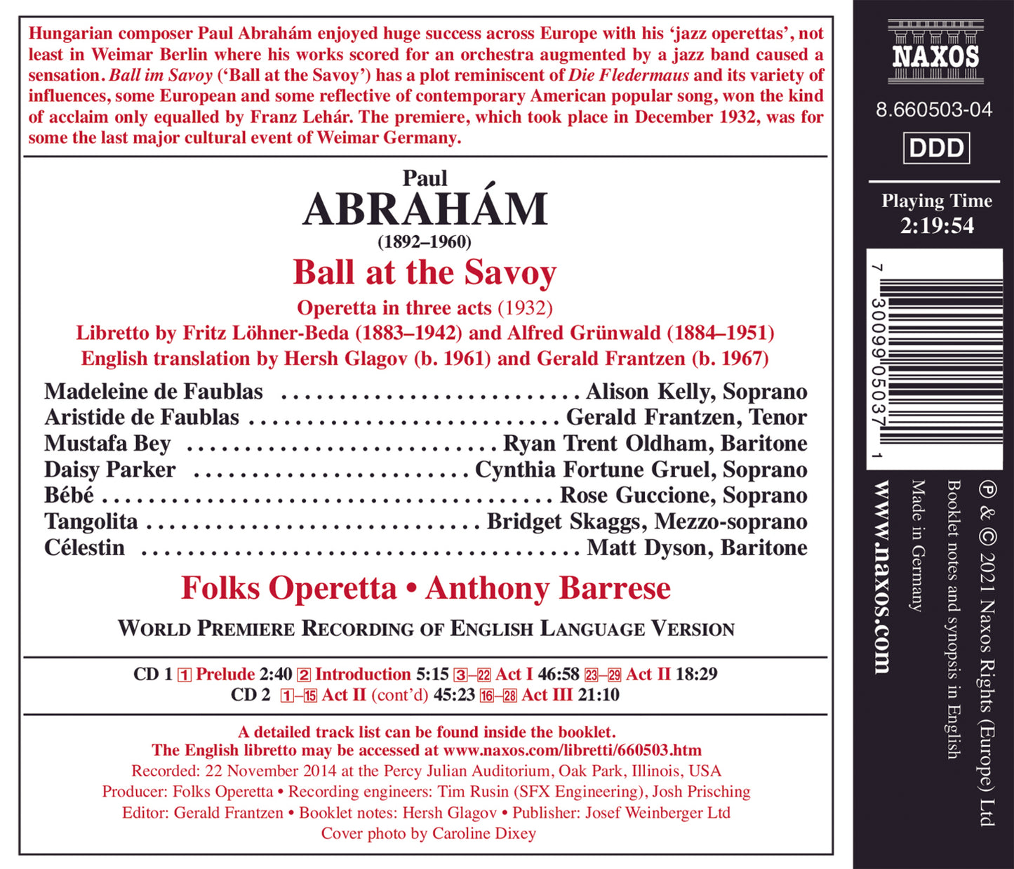Abraham: Ball At The Savoy