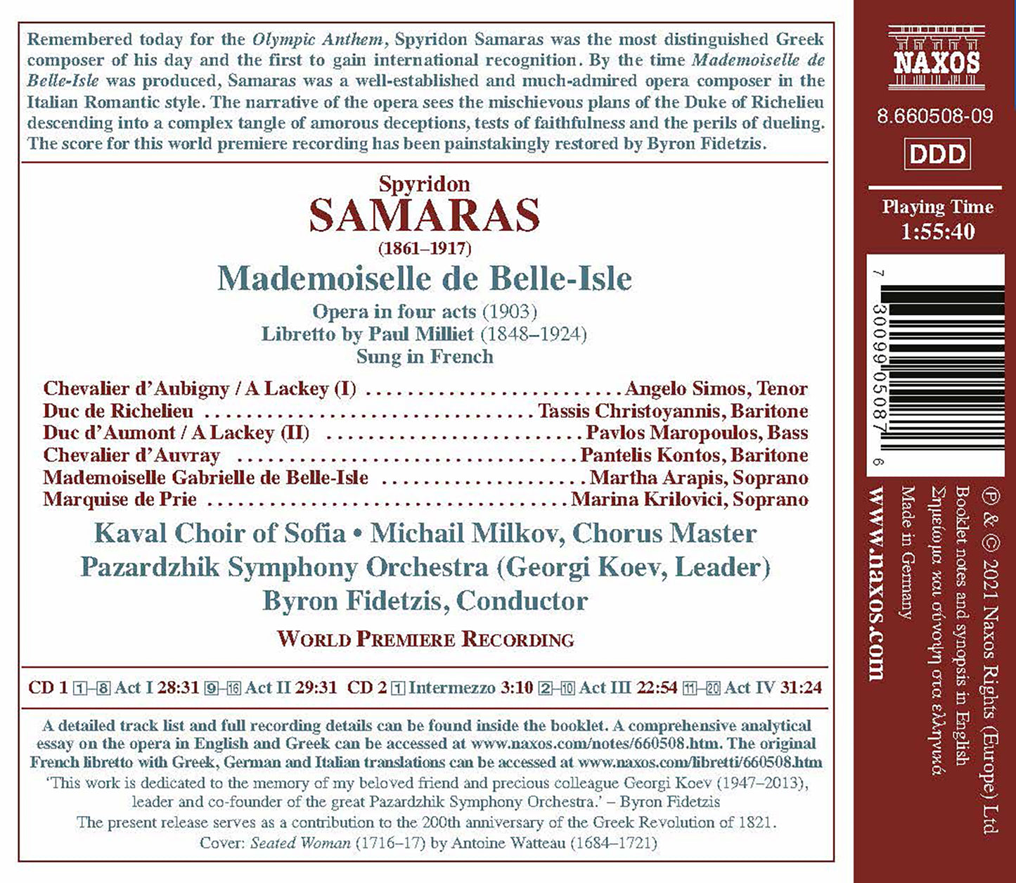 Samaras: Mademoiselle De Belle-Isle
