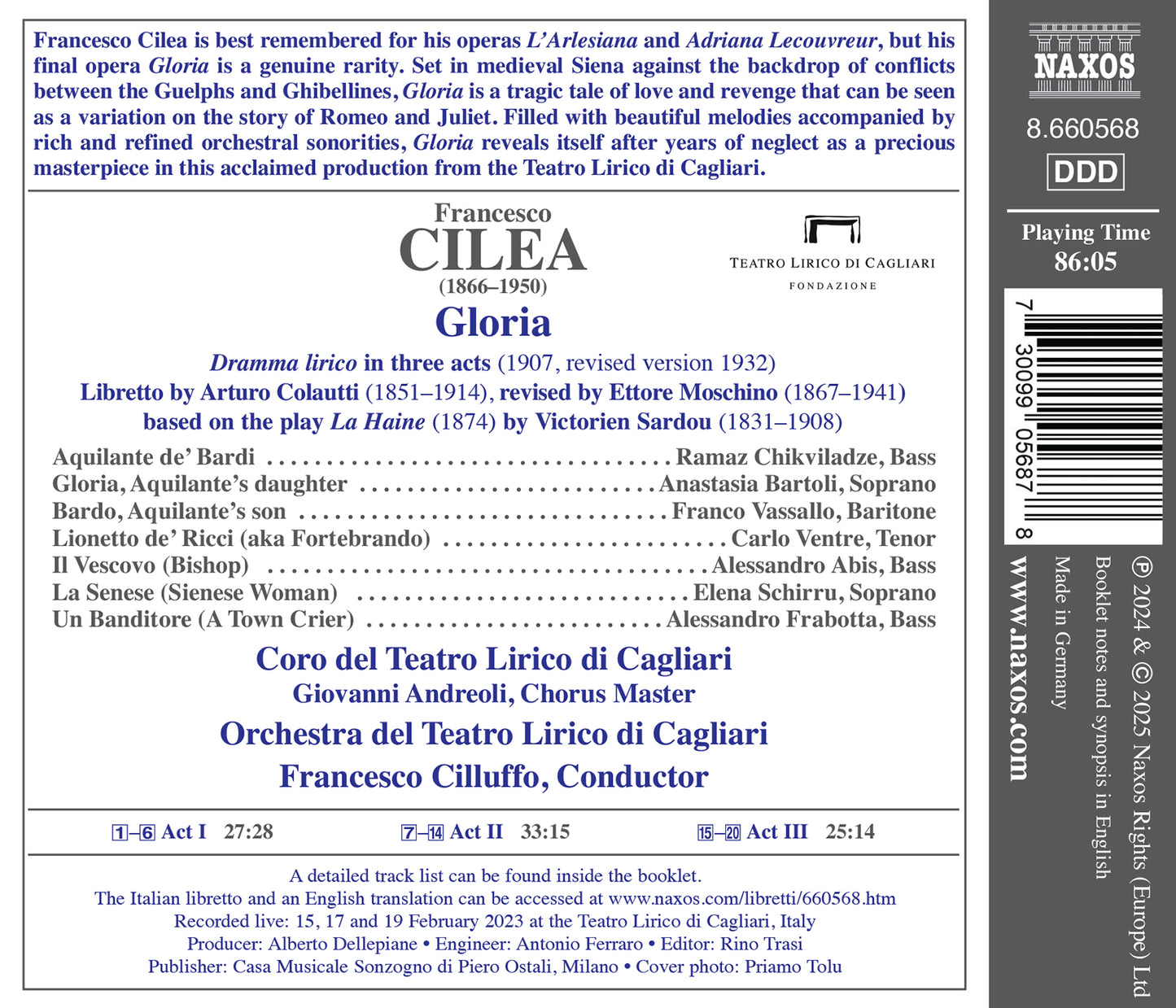 Cilea: Gloria