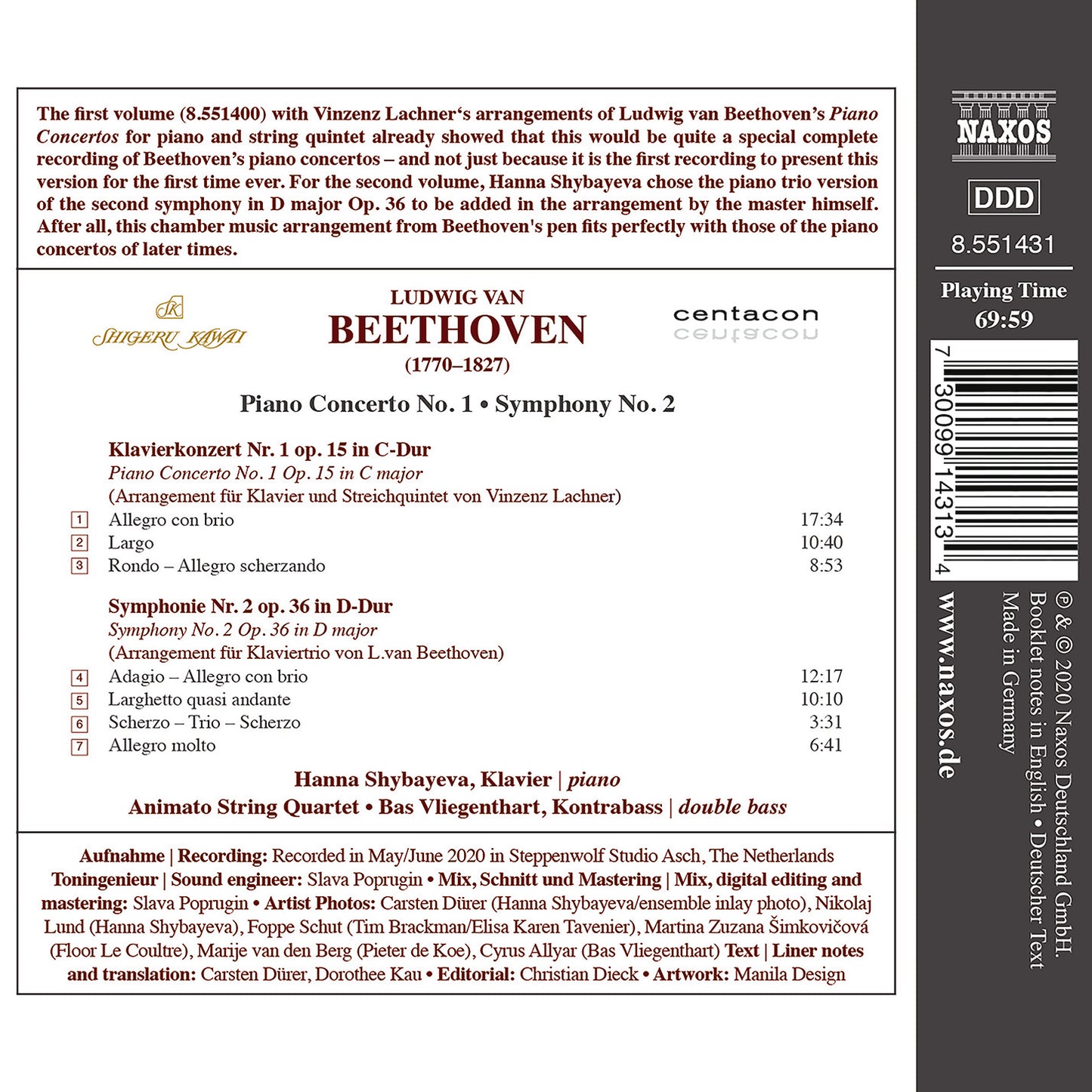 Beethoven: Piano Concerto No. 1 (Arr. V. Lachner) - Symphony