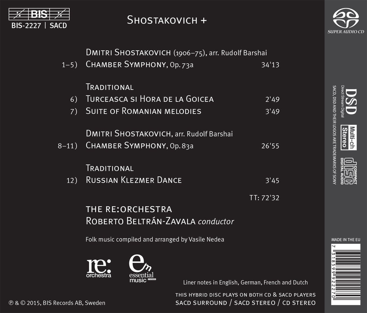 Shostakovich: String Quartets Nos. 3 & 4 (Arr. R. Barshai fo