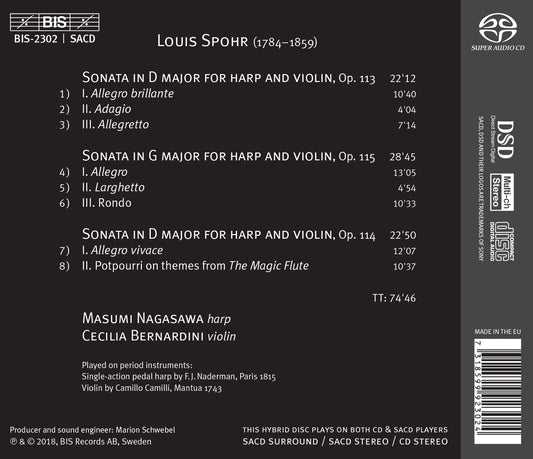 Spohr: Sonatas for Harp & Violin