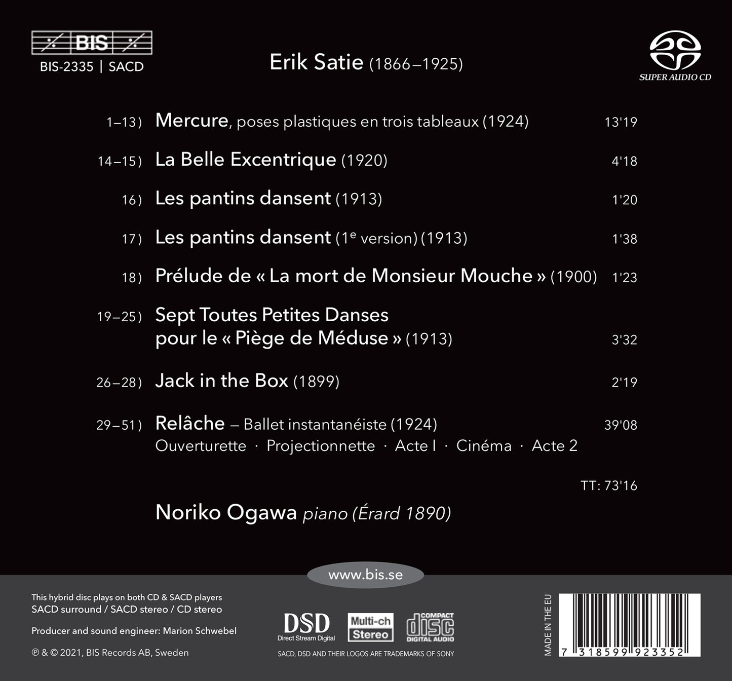 Satie: Piano Music, Vol. 4