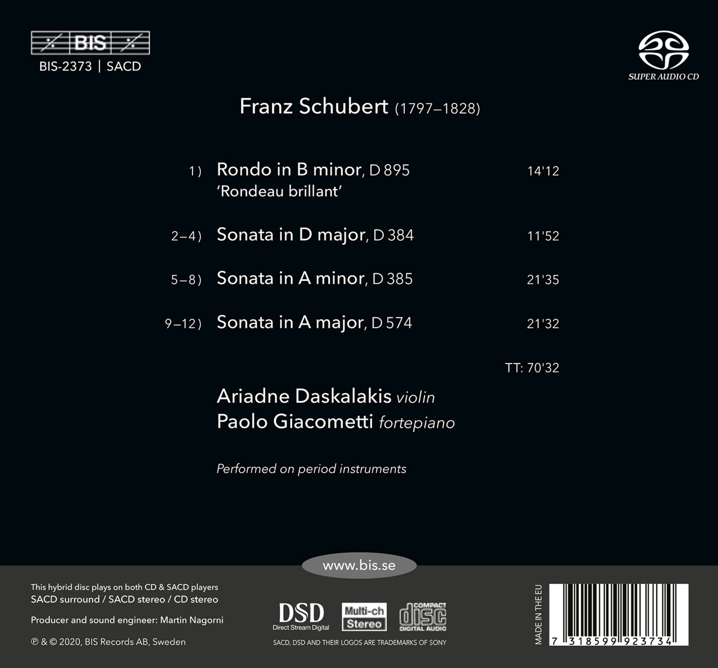 Franz Schubert: Music For Violin, Vol. 2