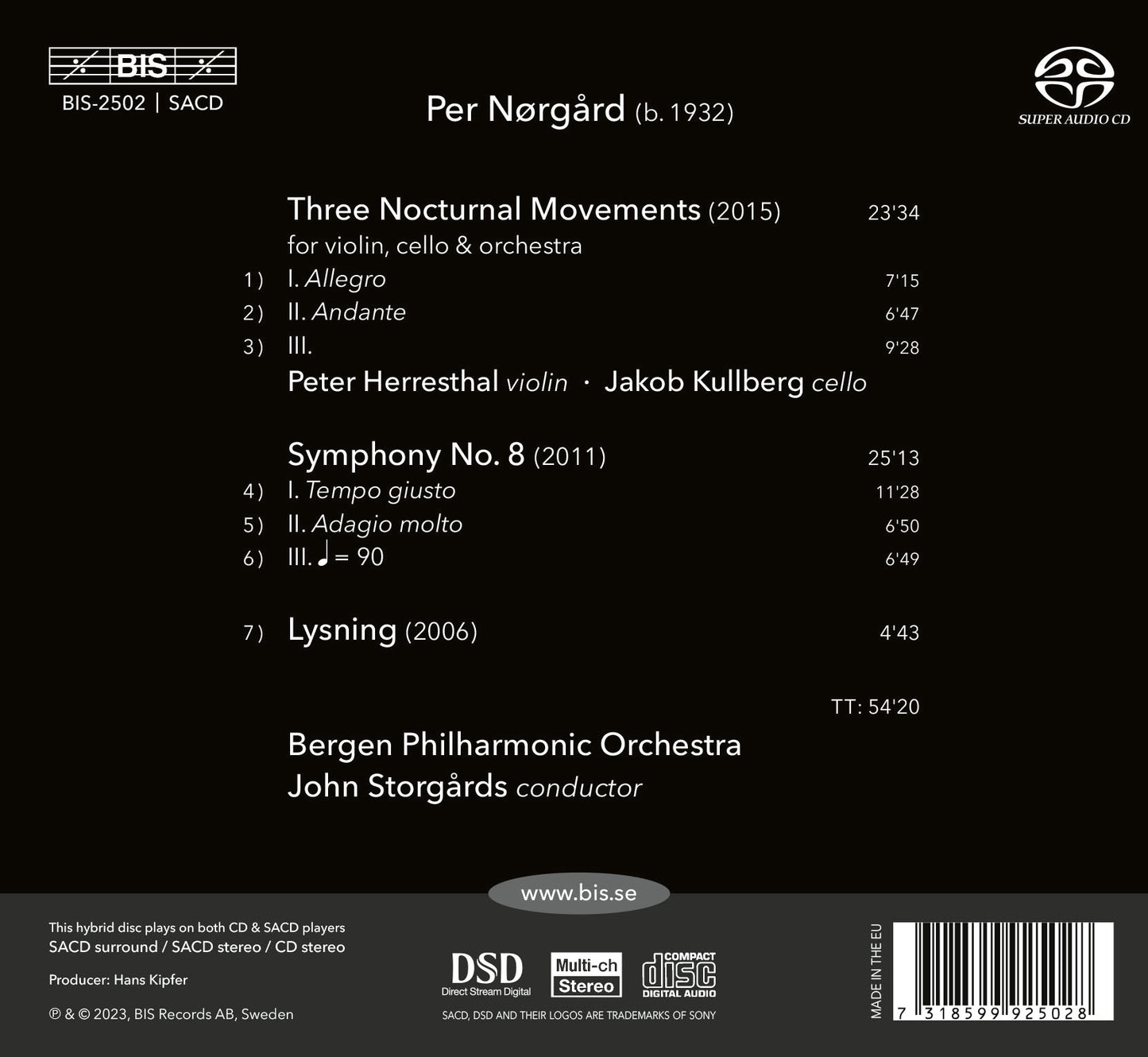 Nørgård: Orchestral Works / Bergen PO
