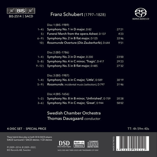 Schubert: The Symphonies  Swedish Chamber Orchestra