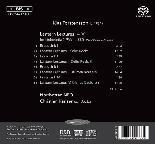Torstensson: Lantern Lectures I-IV for Sinfonietta