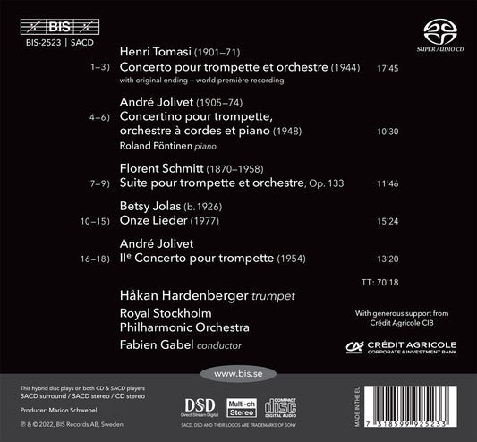 Jolas, Jolivet, Schmitt & Tomasi: French Trumpet Concertos