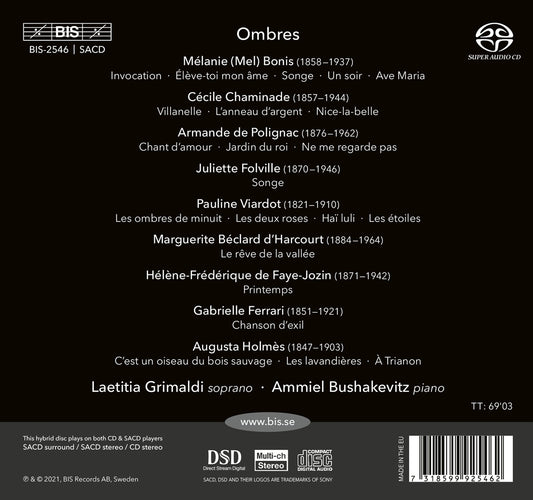 Ombres: Women Composers of La Belle Époque