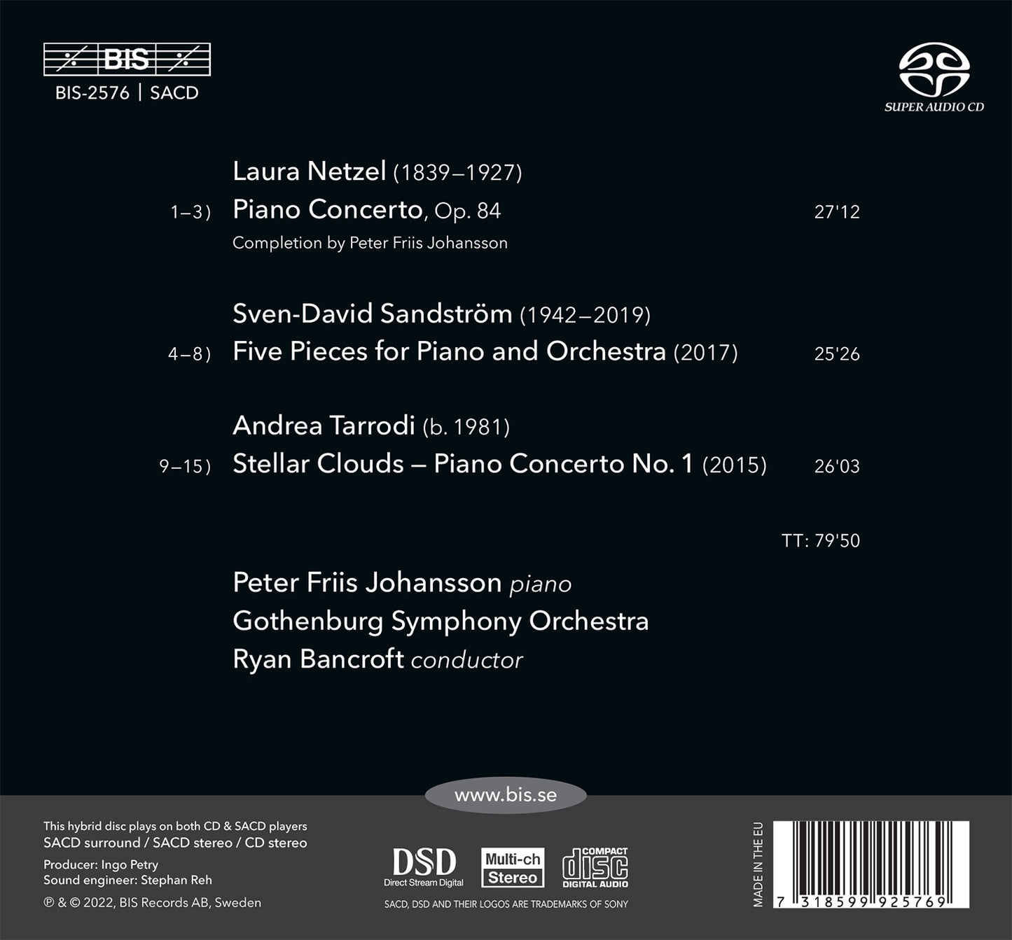 Netzel, Sandstrom & Tarrodi: Piano Concertos