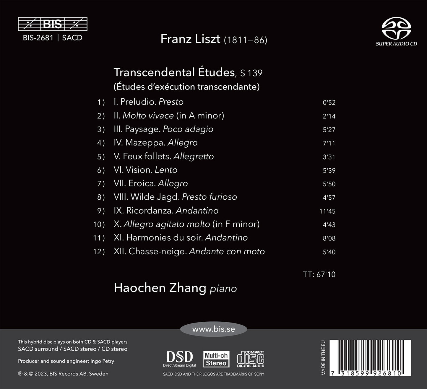 Liszt: Transcendental Etudes