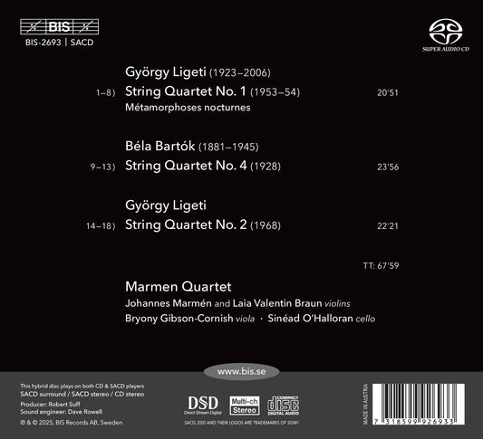Ligeti: String Quartets Nos. 1 & 2; Bartok: String Quartet N