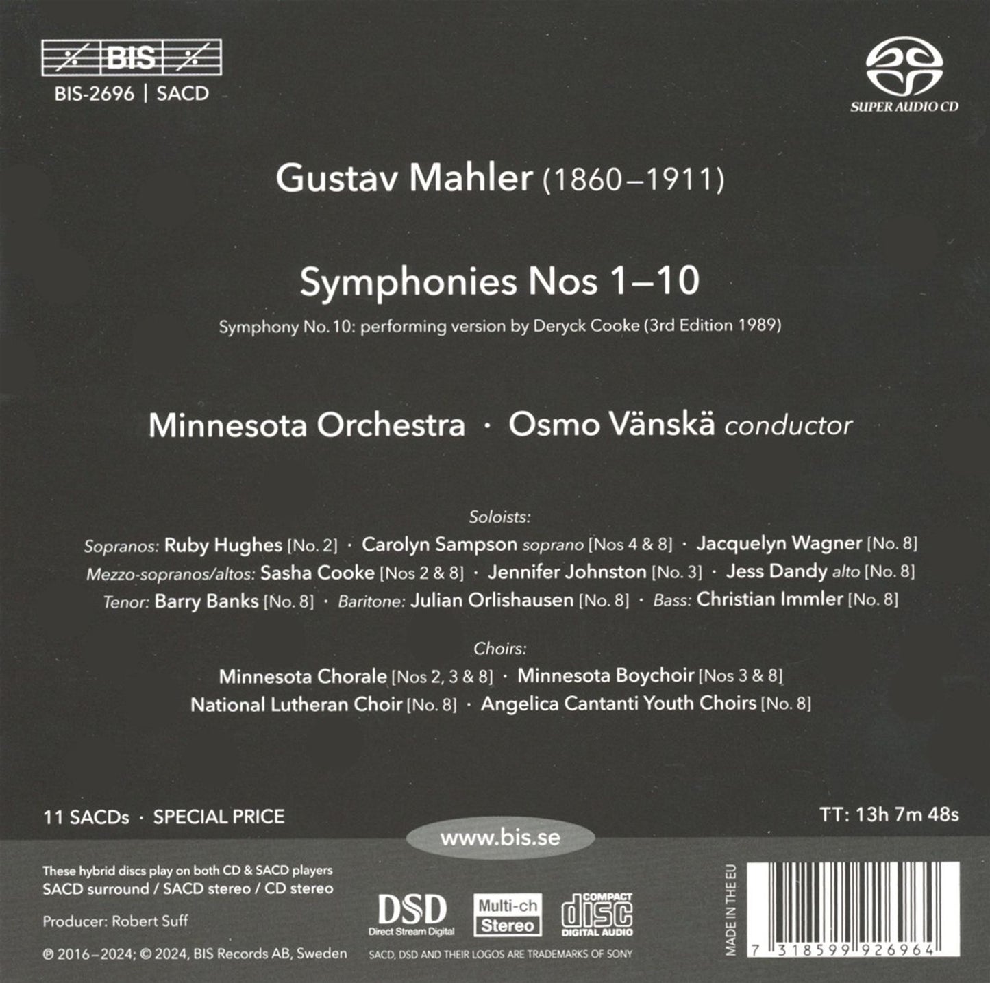 Mahler: Symphonies Nos. 1-10