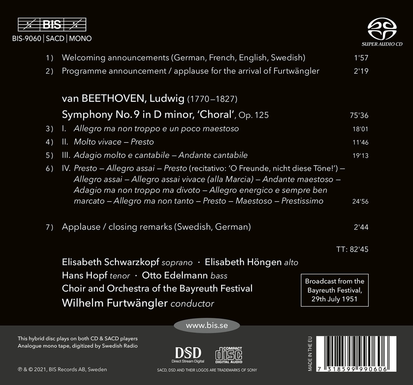 Beethoven: Symphony No. 9 in D Minor, Op. 125