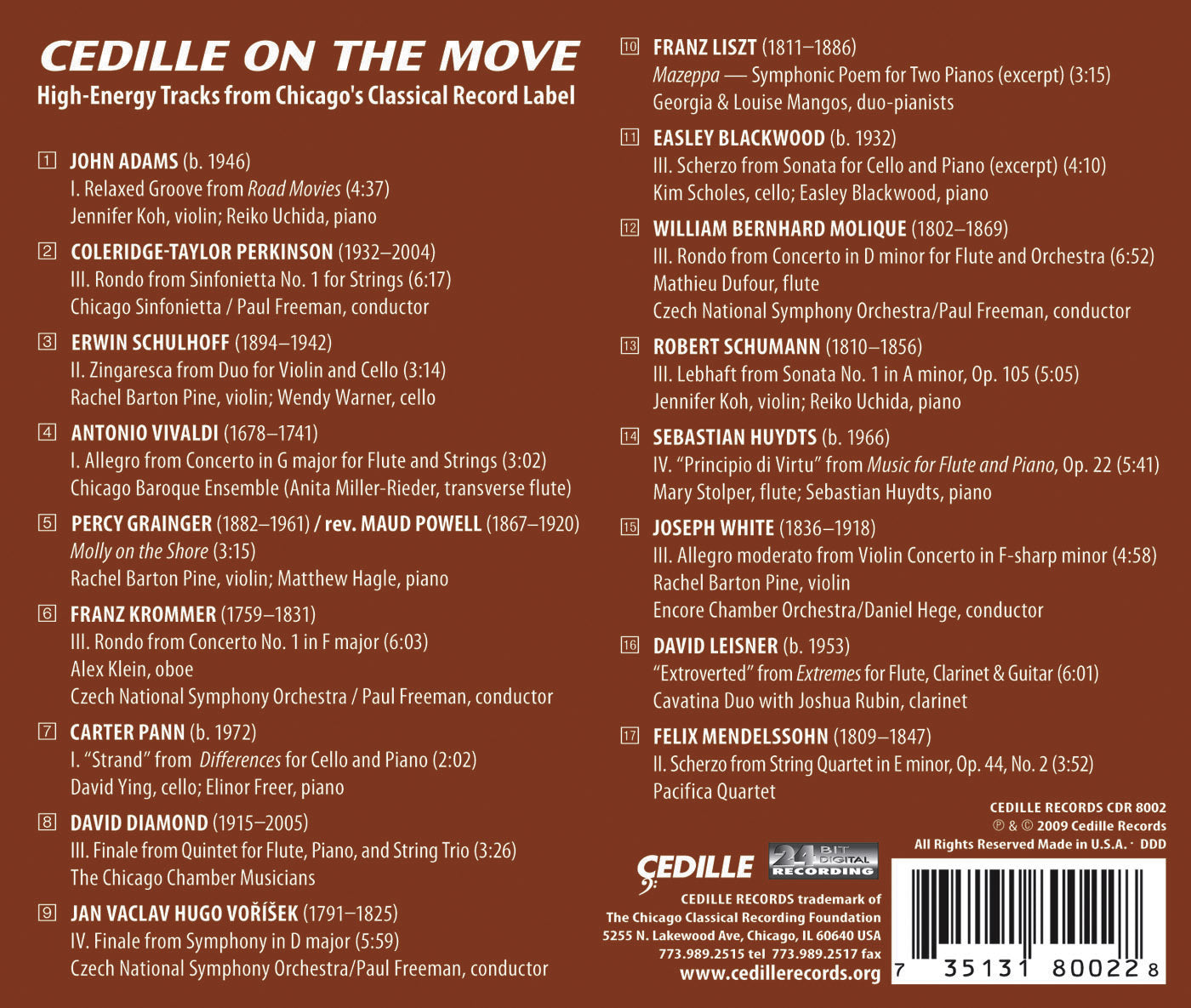 CEDILLE ON THE MOVE (Sampler)