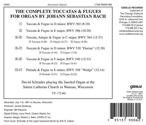 Bach, J.S: Complete Toccatas and Fugues (The)
