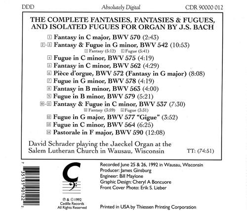 Bach, J.S.: Fantasies & Fugues