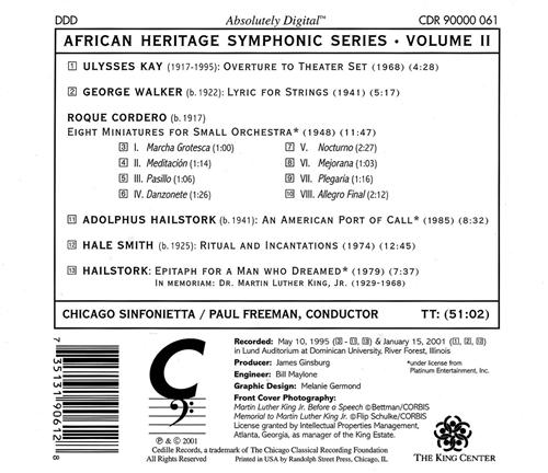AFRICAN HERITAGE SYMPHONIC SERIES, Vol. 2