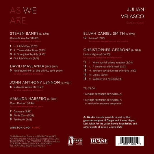 Banks, Cerrone, Harberg, Lennon, Maslanka & Smith: As We Are
