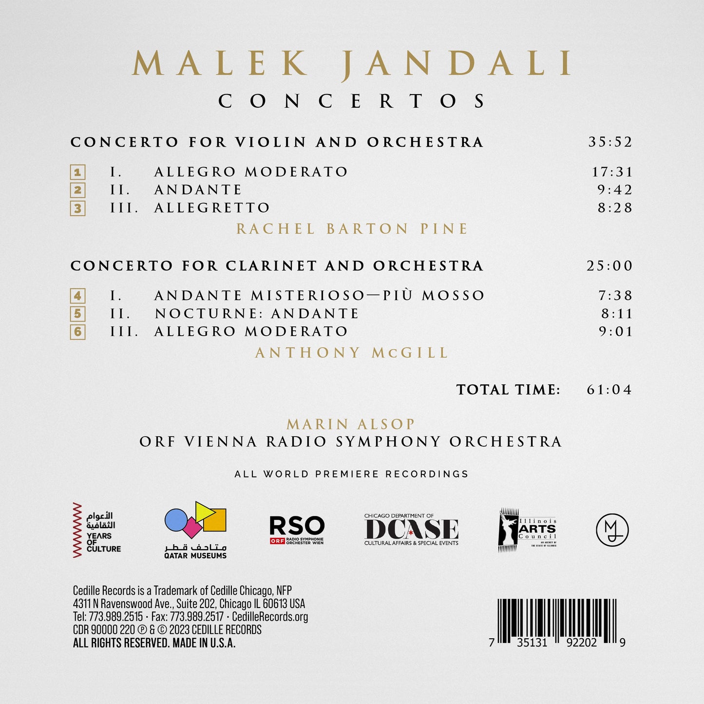 Jandali: Concertos