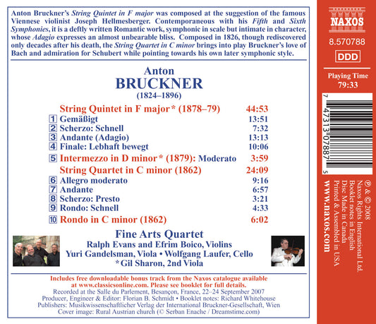Bruckner, A.: String Quintet in F Major / String Quartet in
