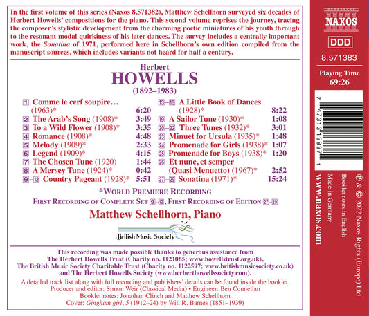 Howells: Piano Music, Vol. 2