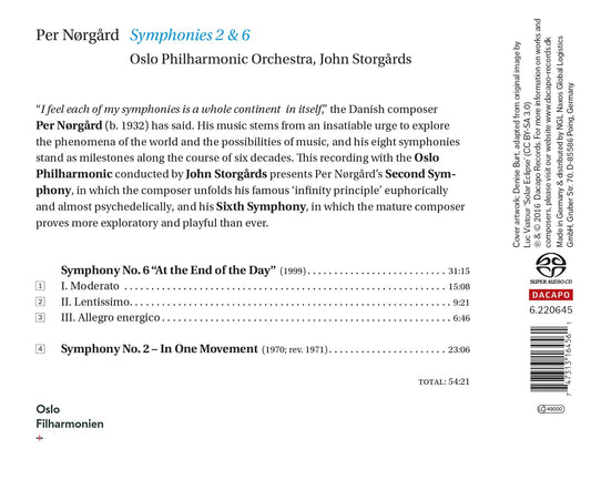 Nørgård: Symphonies Nos. 2 & 6 / Oslo-Filharmonien; John Storgårds
