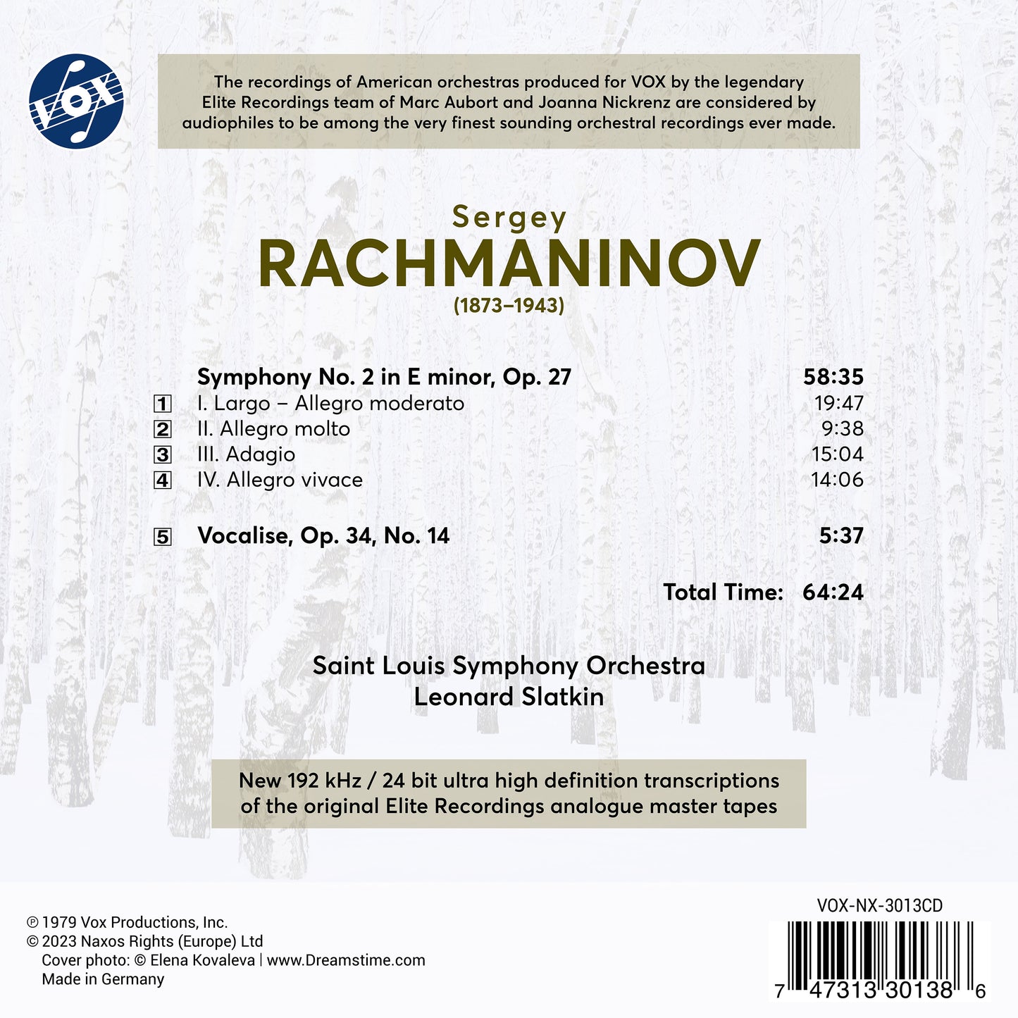 Rachmaninoff: Symphony No. 2, Op. 27
