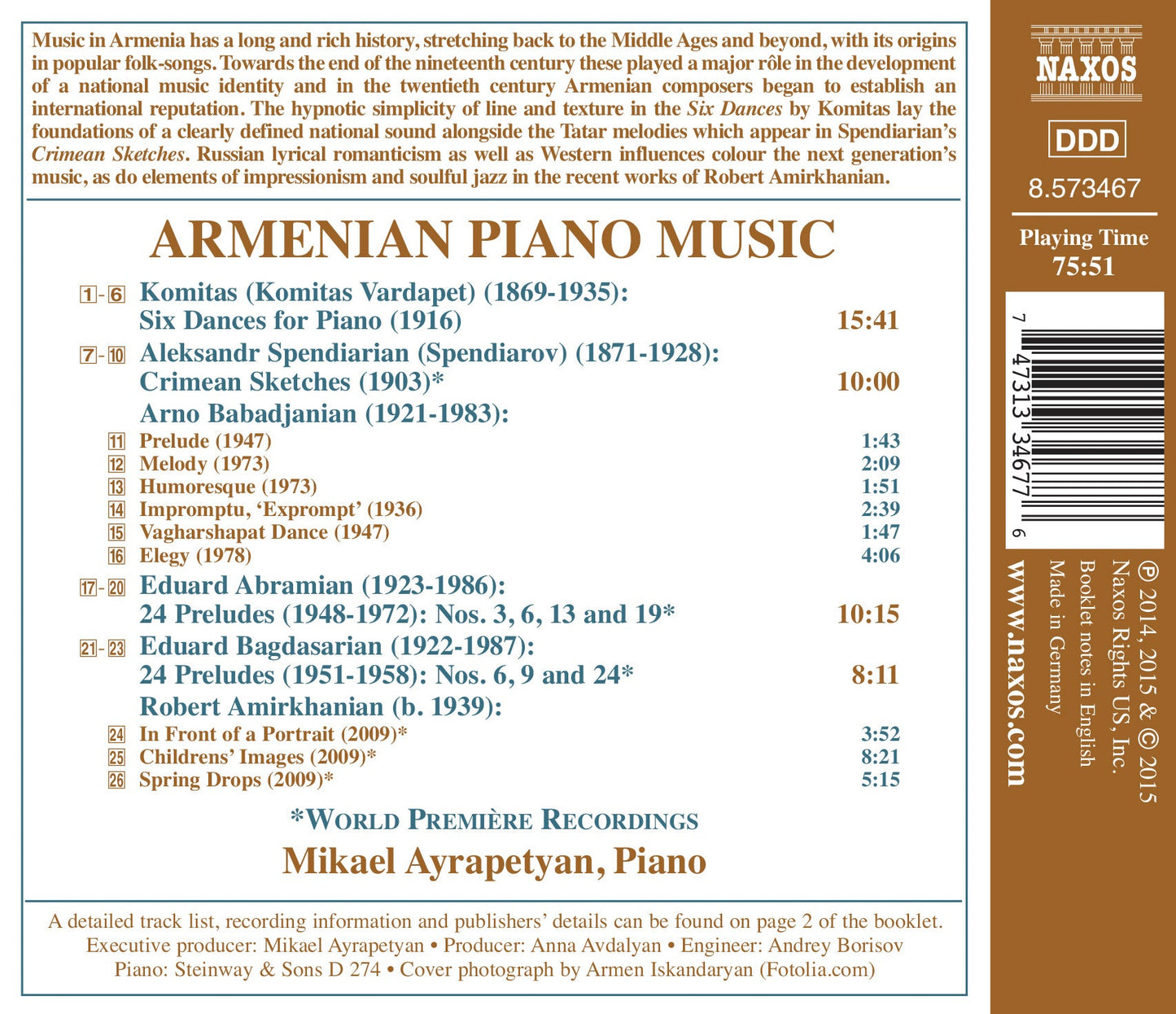 Armenian Piano Music