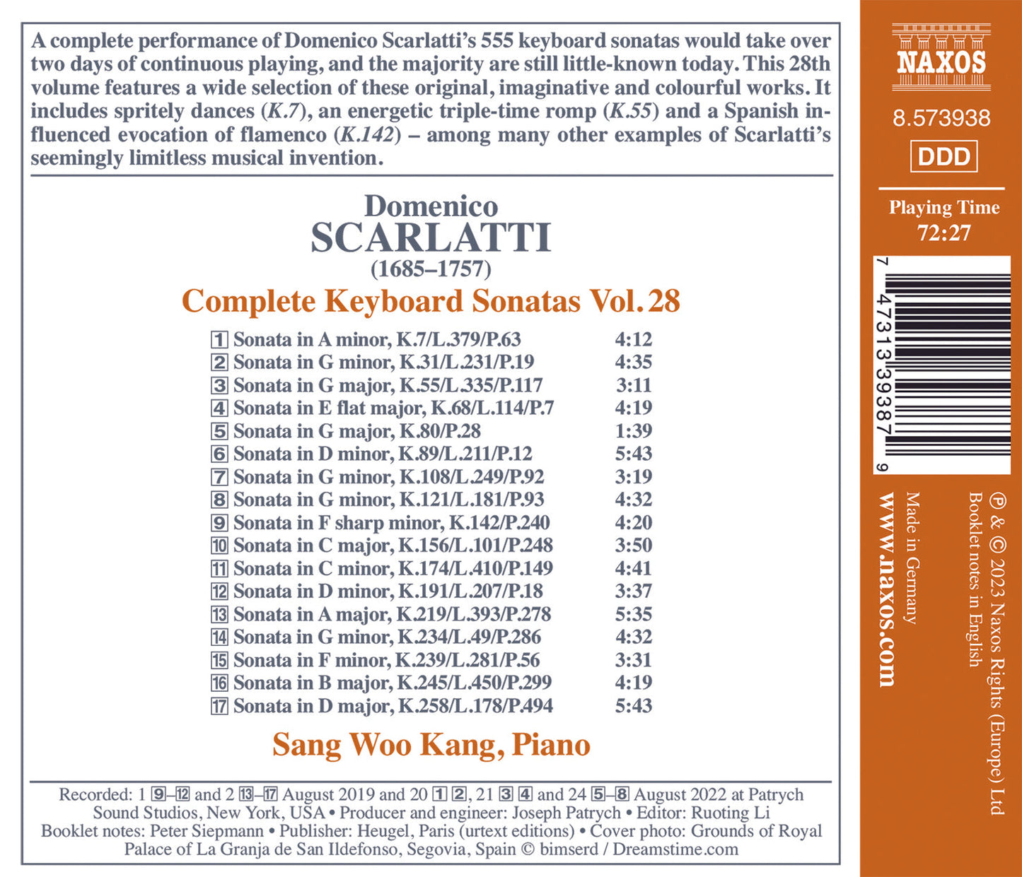 Scarlatti: Complete Keyboard Sonatas, Vol. 28