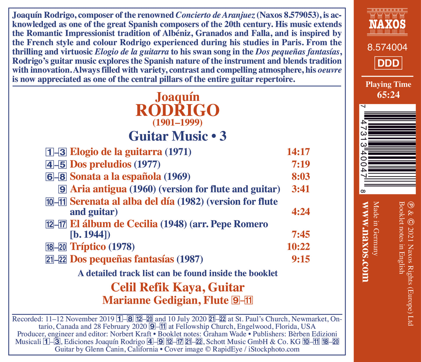 Rodrigo: Guitar Works, Vol. 3