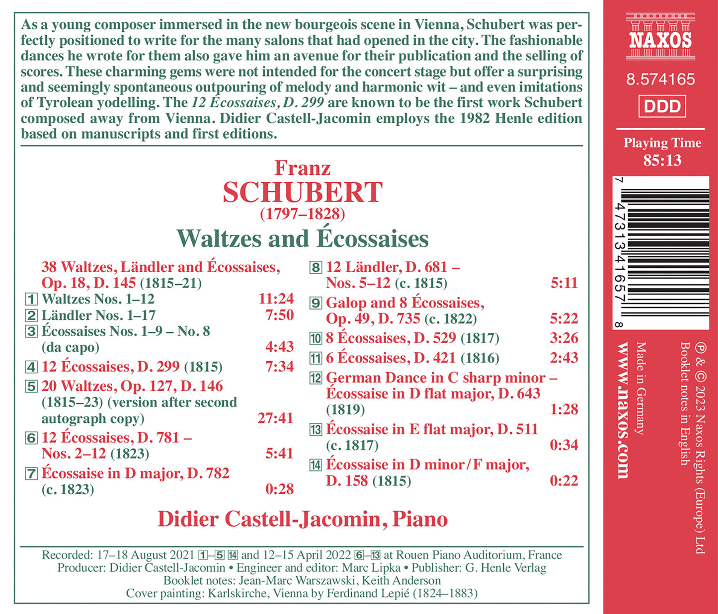 Schubert: Waltzes & Ecossaises