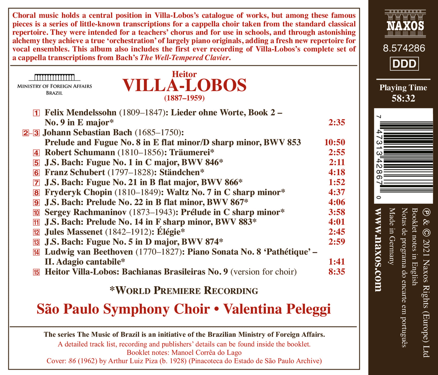 Villa-Lobos: Choral Transcriptions / São Paulo Symphony Choir
