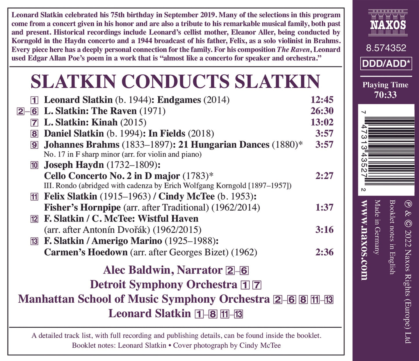Slatkin: Orchestral Works