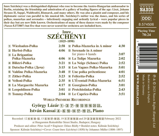 Szechenyi: Dances For Piano