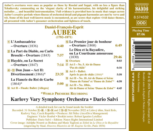 Auber: Overtures, Vol. 6  Karlovy Vary Symphony Orchestra, Dario Salvi