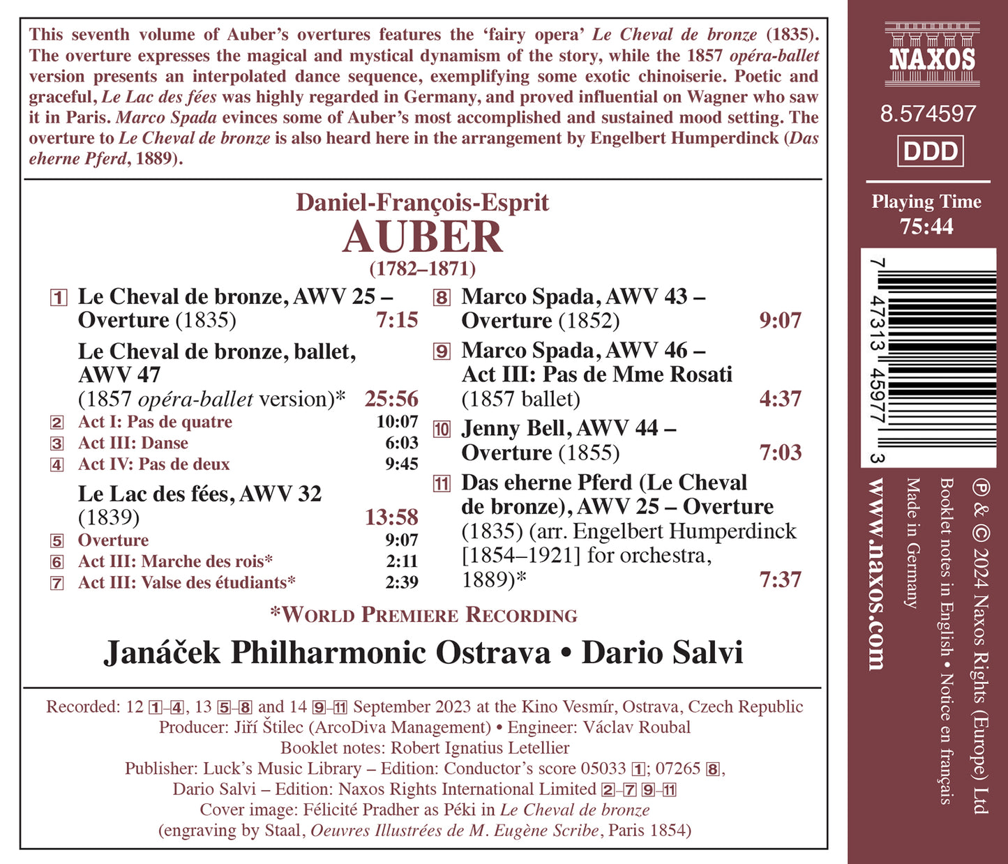Auber: Overtures, Vol. 7