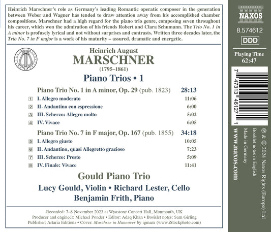 Marschner: Piano Trios, Vol. 1