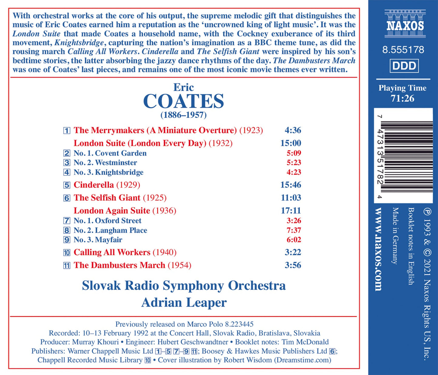 Orchestral Works  Slovak Radio Symphony Orchestra, Leaper