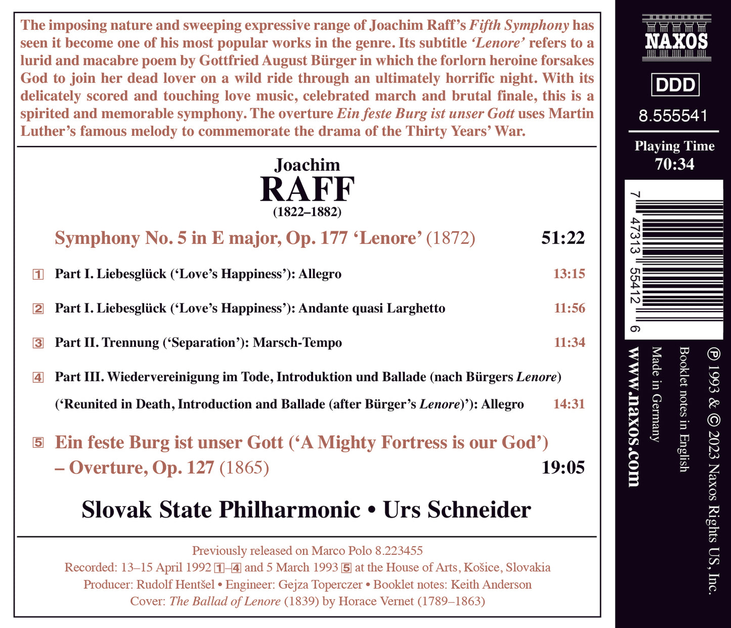 Raff: Symphony No. 5 "Lenore"