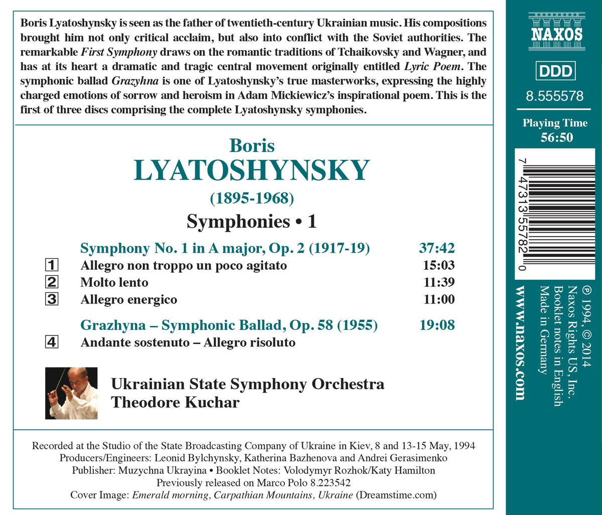 Lyatoshynsky: Symphony No. 1 & Grazhyna