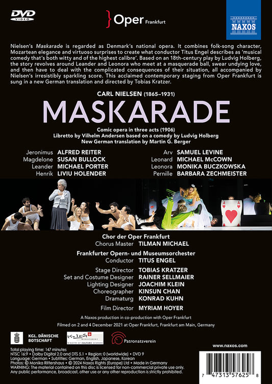 Nielsen: Maskarade  Alfred Reiter, Barbara Zechmeister, Chor Der Oper Frankfurt, Frankfurter Opern- Und Museumsorchester DVD