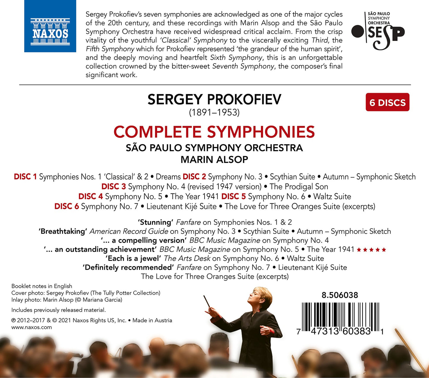 Prokofiev: Complete Symphonies  Sao Paulo Symphony, Alsop