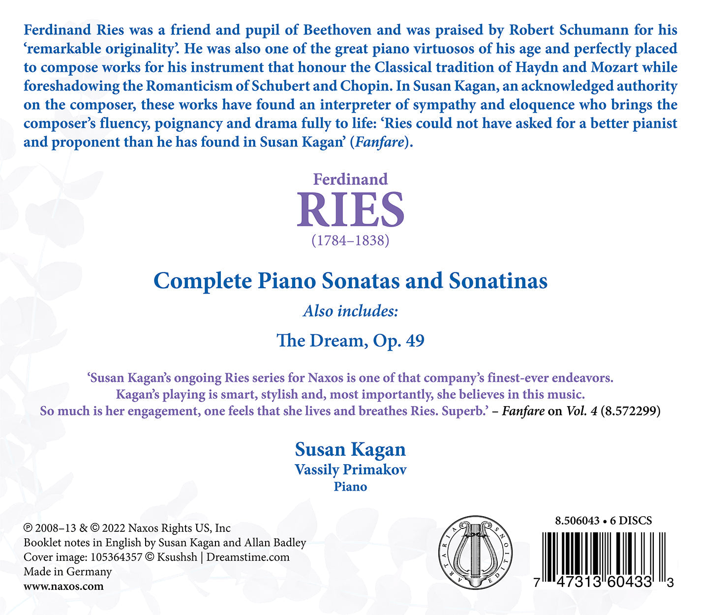 Ries: Complete Piano Sonatas & Sonatinas
