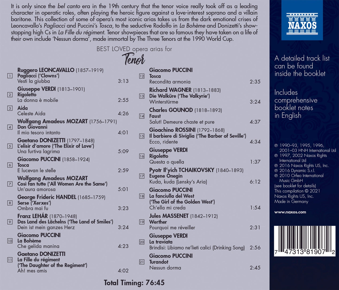 Thrilling Tenor  Various
