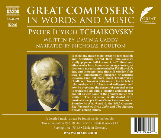 Great Composers In Words & Music - Tchaikovsky  Slovak Philharmonic Orchestra, Russian National Orchestra, Ildiko Raimondi, Nicolaus Esterhazy Sinfo