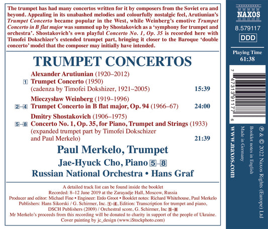 Arutiunian, Shostakovich & Weinberg: Trumpet Concertos